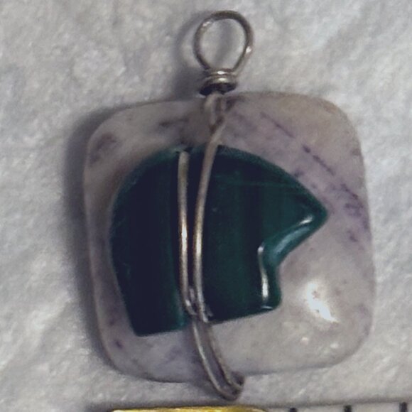 Vintage fetish , pack pendant genuine undyed stones - Picture 2 of 4